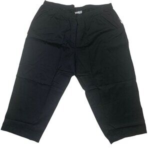 Only Necessities Womens Plus Size 20WP Black Pants Elastic Waist Straight Leg